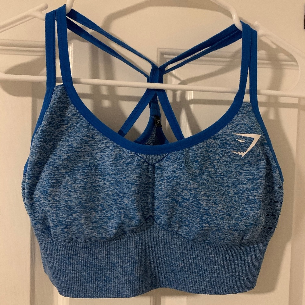 Gymshark Blue Marl Seamless Sports Bra